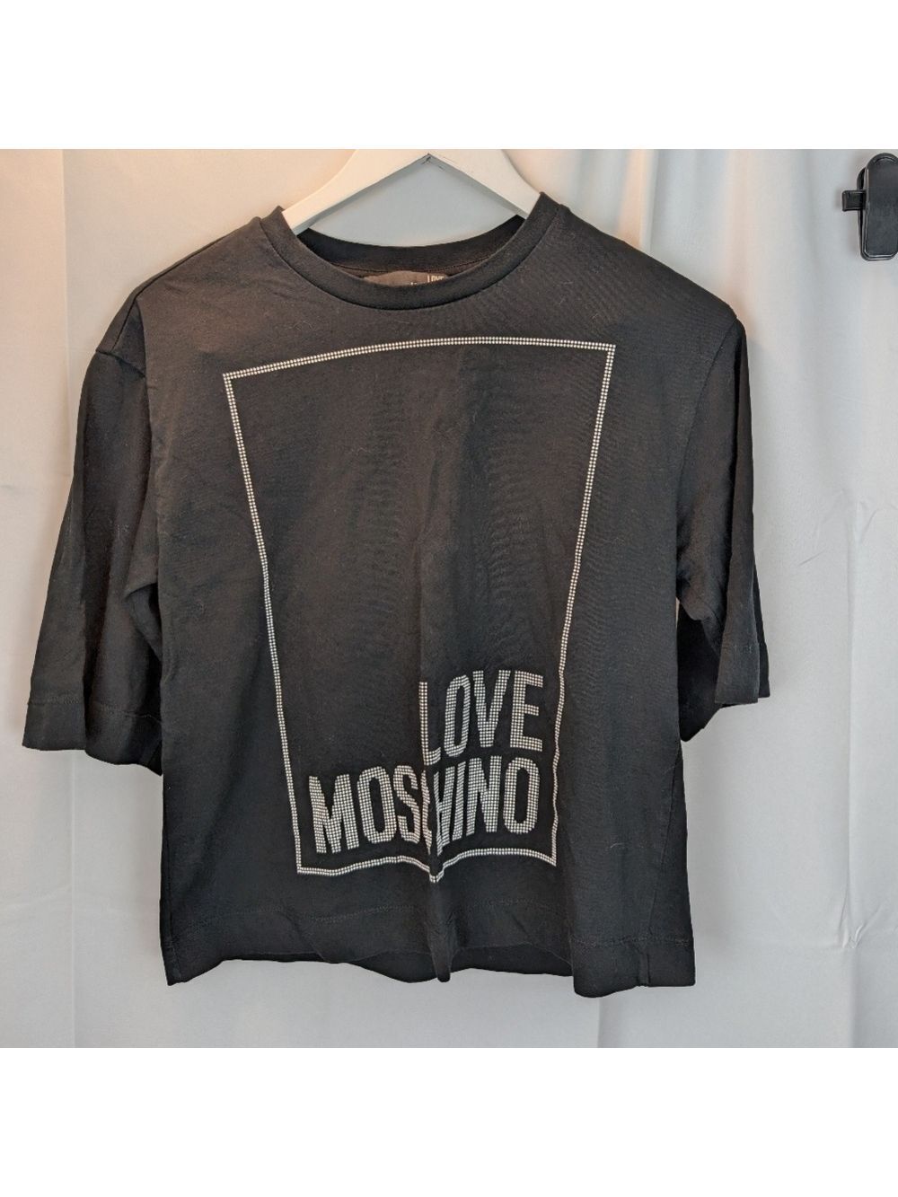 Love Moschino Black T-Shirt Size 2 In EUC